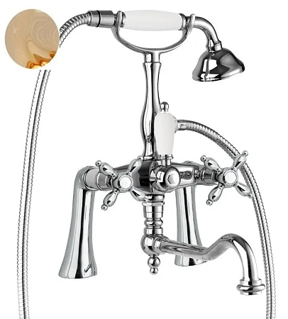 Смеситель для ванны с душем Cezares Nostalgia NOSTALGIA-PBV2-03/24-Bi золото