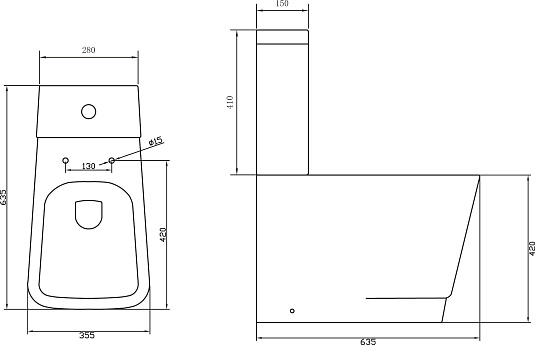 Унитаз-компакт BelBagno Romina BB121CP с бачком BB121T