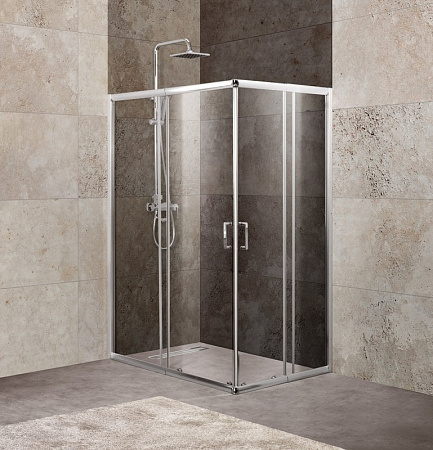 Душевой уголок BelBagno UNIQUE-AH-2-100/115-75/90-C-Cr стекло прозрачное