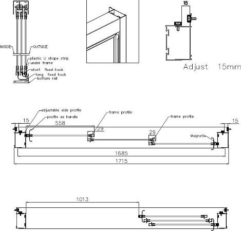 Душевая дверь в нишу Cezares Family B BF 3 170 C Cr