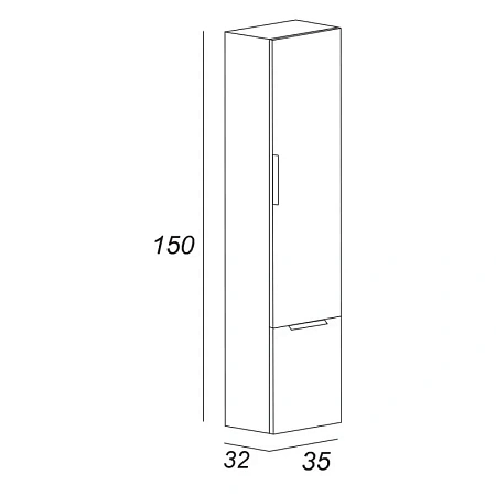 Шкаф-пенал Cezares Urban 55183 бежевый