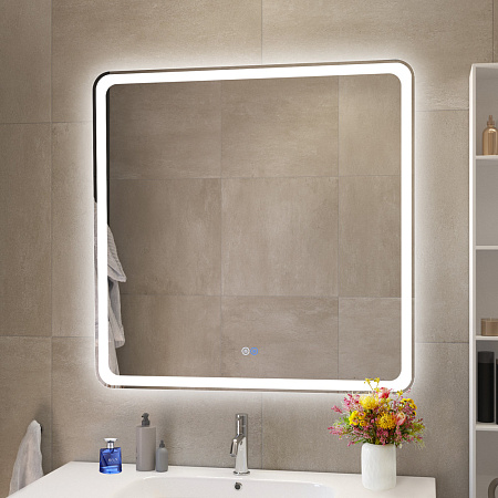 Зеркало Cezares 80х80 CZR-SPC-MC-800-800-RGB-TCH с подсветкой