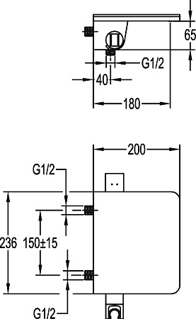 Смеситель Cezares Cascado F VD 01 для ванны с душем