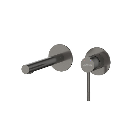 Смеситель для раковины Cezares Relax RELAX-BLI2-2-GM-W0 оружейная сталь