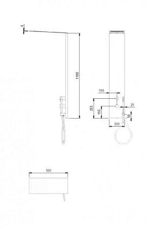 Душевая панель   Cezares Premier PREMIER-CD2-T-01 хром