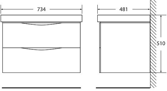 Мебель для ванной BelBagno Fly 70 rovere moro