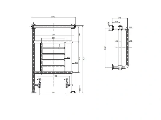 Полотенцесушитель водяной Cezares Corato Corato-03 золото