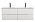 Тумба под раковину Cezares Duet-N-1400-4C-SO-2-BL bianco lucido