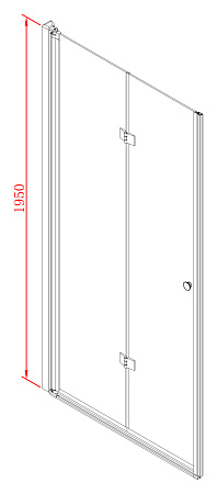 Душевая дверь в нишу Cezares Elena BS12 90 P Cr L