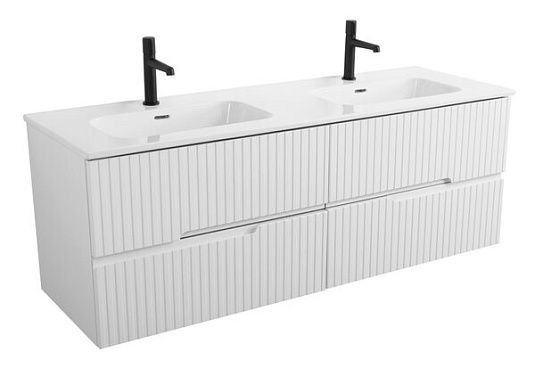 Тумба под раковину Cezares Duet-N-1400-4C-SO-2-BL bianco lucido