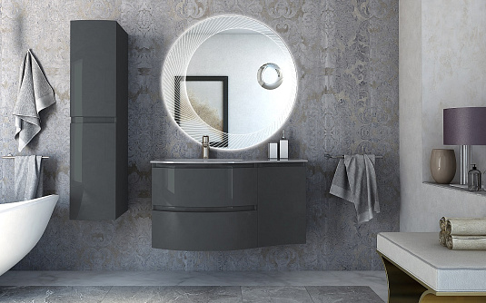 Шкаф-пенал Cezares Vague 30 44323 Antracite