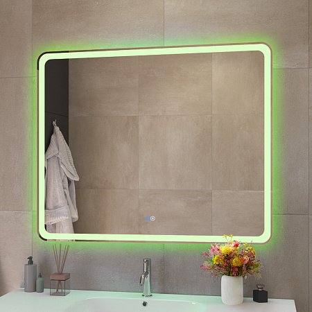 Зеркало Cezares 100х80 CZR-SPC-MC-1000-800-RGB-TCH с подсветкой