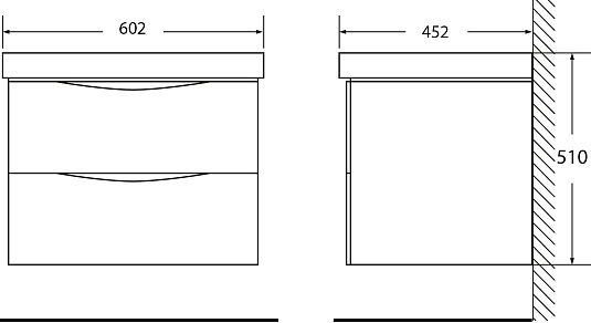 Тумба с раковиной BelBagno Fly 60 bianco lucido