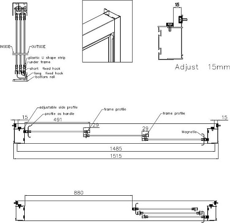 Душевая дверь в нишу Cezares Family B BF 3 150 P Cr