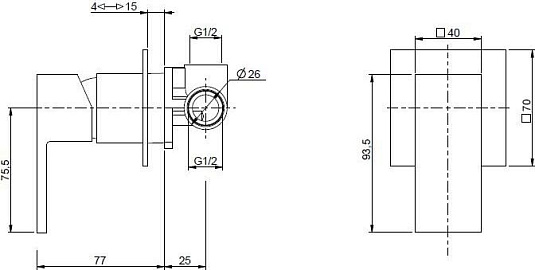 Смеситель для душа Cezares UNIKA-DIM-BIO, белый