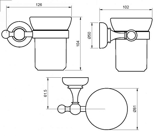 Стакан Cezares Aphrodite APHRODITE-TUMS-03/24-M, золото