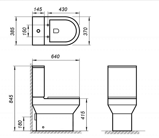 Унитаз-компакт BelBagno Norma BB339CPR безободковый с бачком BB339T