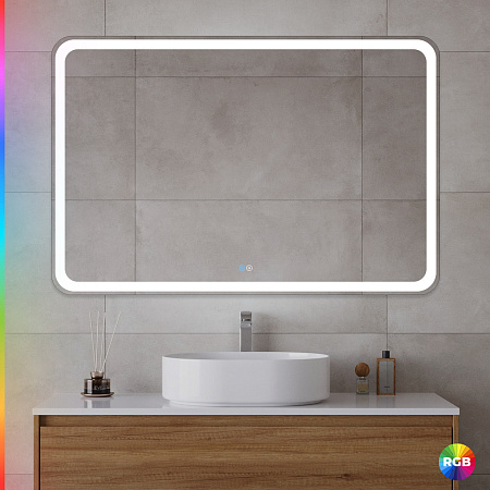 Зеркало Cezares 120х80 CZR-SPC-MC-1200-800-RGB-TCH с подсветкой