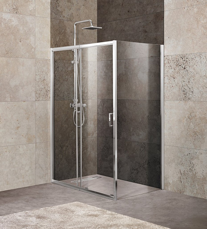 Душевой уголок BelBagno UNIQUE-AH-1-110/125-90-C-Cr стекло прозрачное