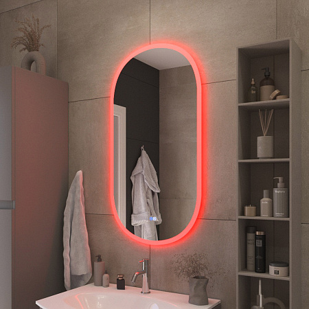 Зеркало Cezares 50х95 CZR-SPC-ELS-500-950-RGB-TCH с подсветкой