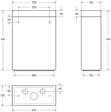 Бачок для унитаза Cezares Stylus CZR-151-T, белый